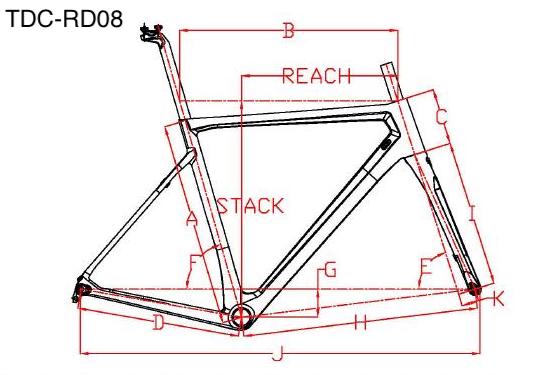 geometría del cuadro de freno de disco