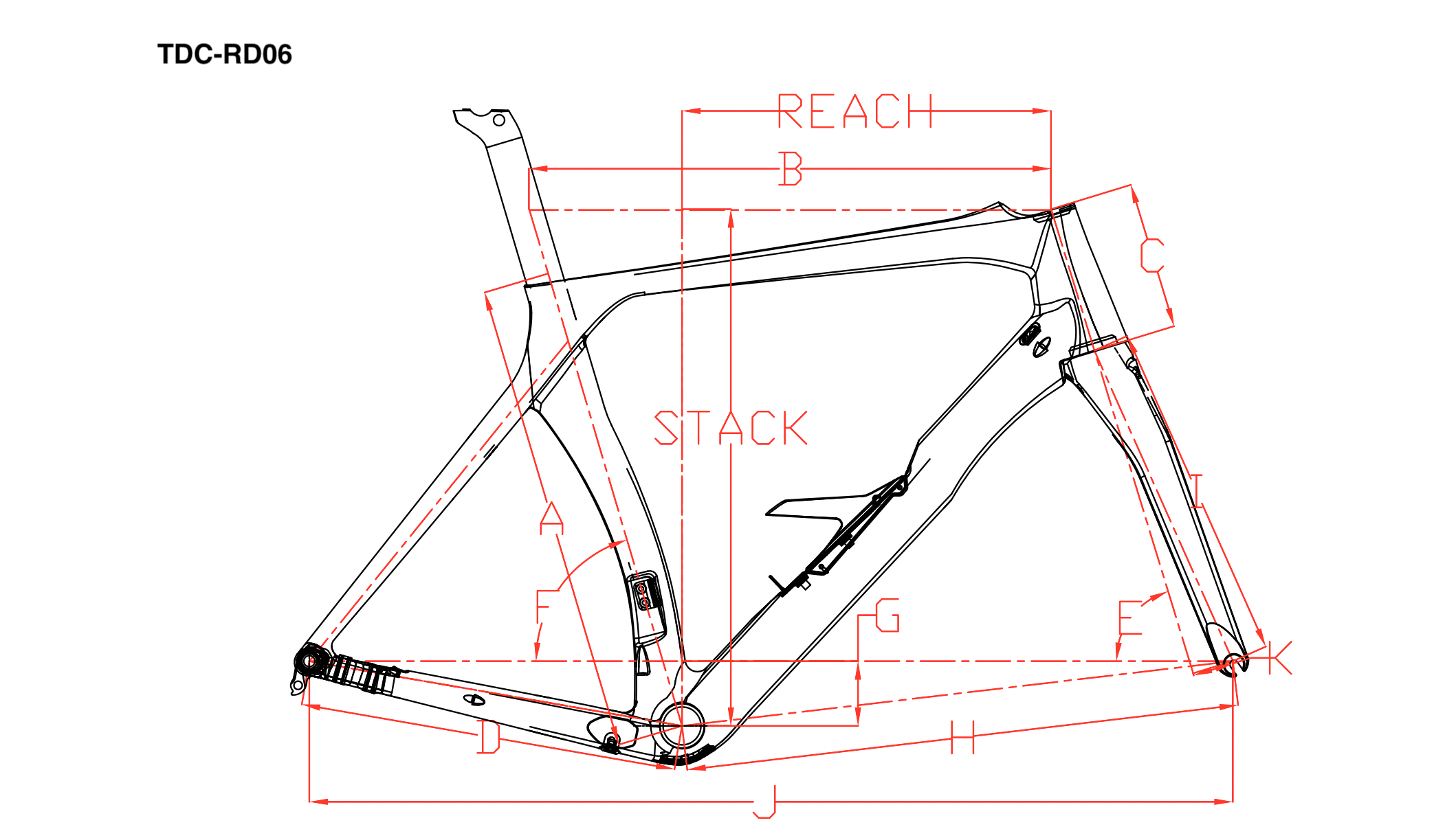 Geometría del cuadro Road Disc 700C