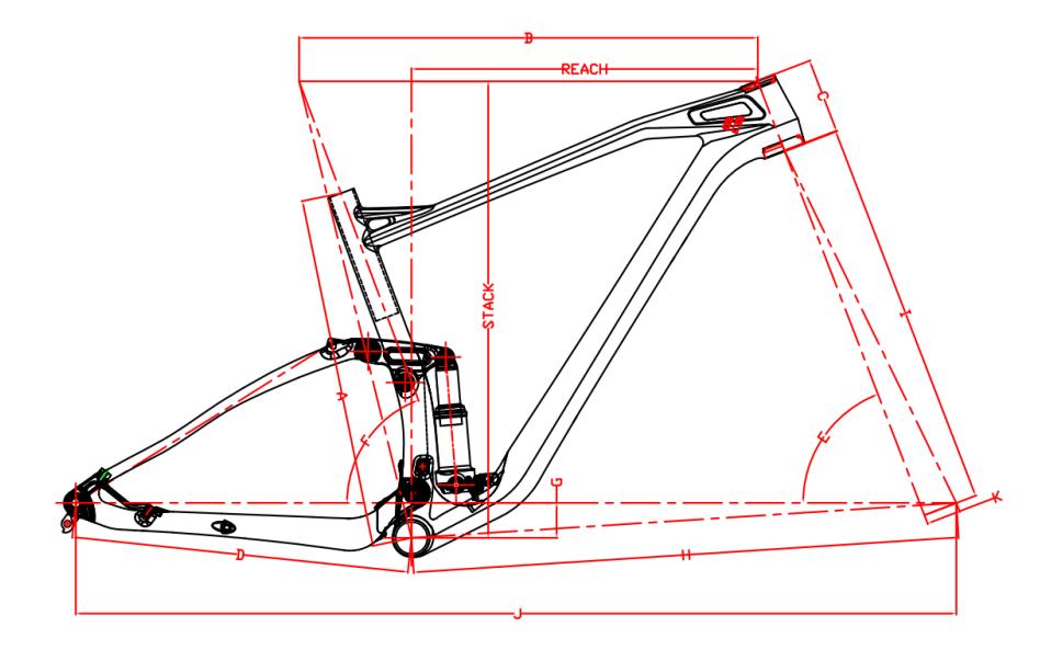 Cuadro de carbono de suspensión total MTB