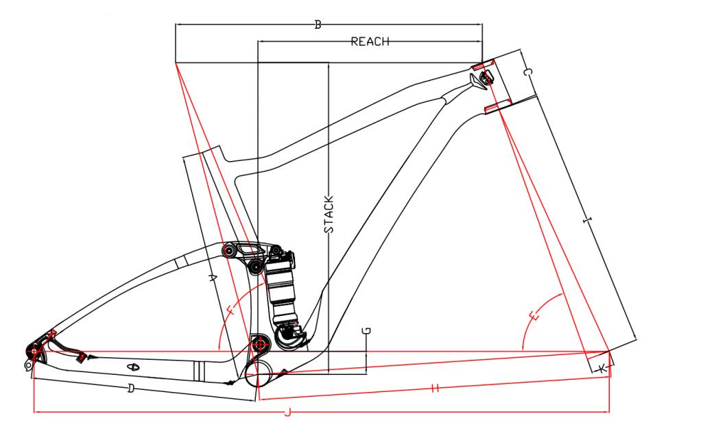 Cuadro de carbono rígido MTB ligero