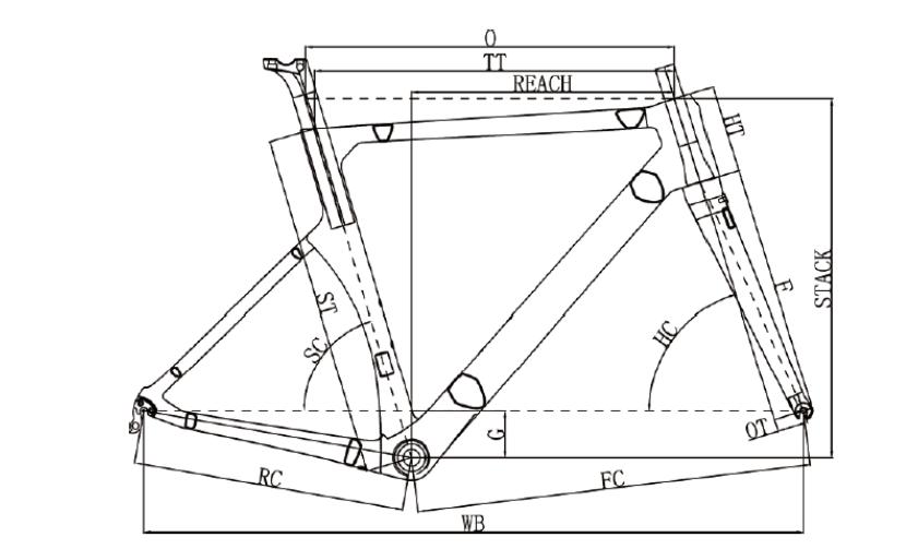 Cuadro de bicicleta de carbono