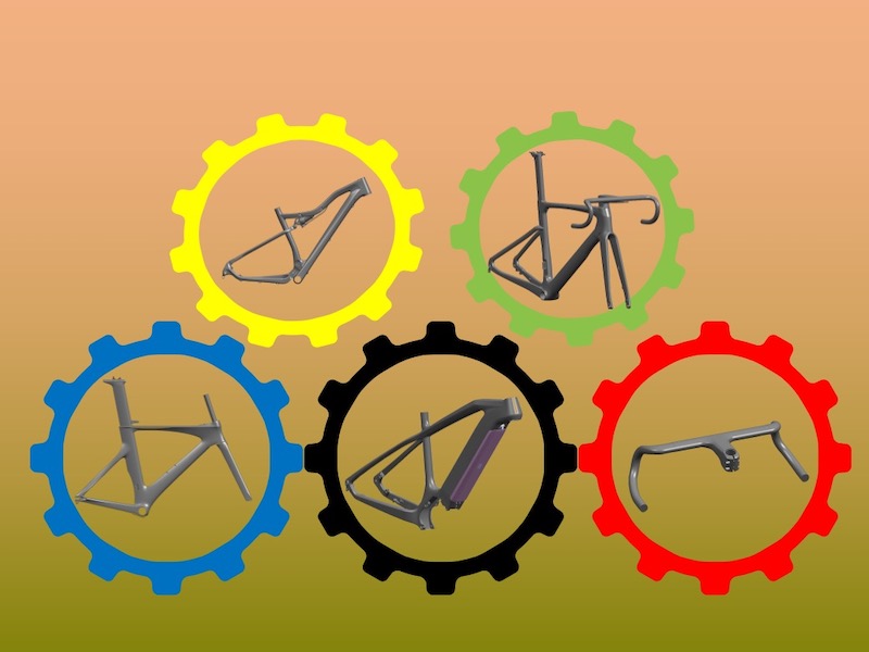 Cuadros de bicicleta de fibra de carbono