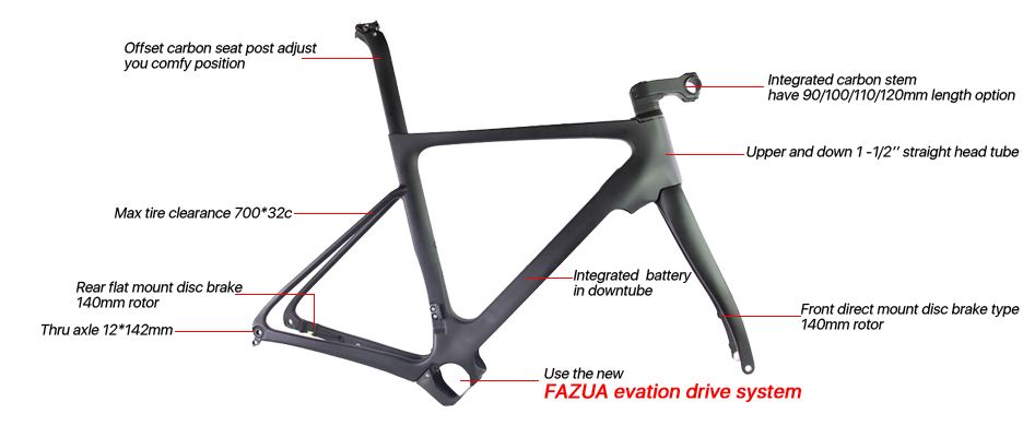 Proveedor de cuadros de bicicleta eléctrica de carbono