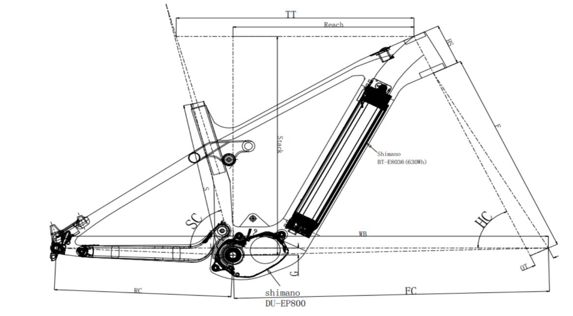 Cuadro de bicicleta de carbono de suspensión completa