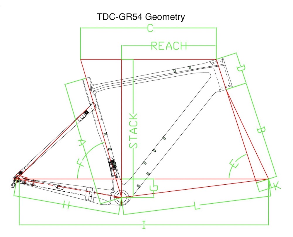 CUADRO DE CARBONO PARA BICICLETA GRAVEL CON SOPORTES T47 CUADRO DE CARBONO PARA BICICLETA GRAVEL CON SOPORTES T47