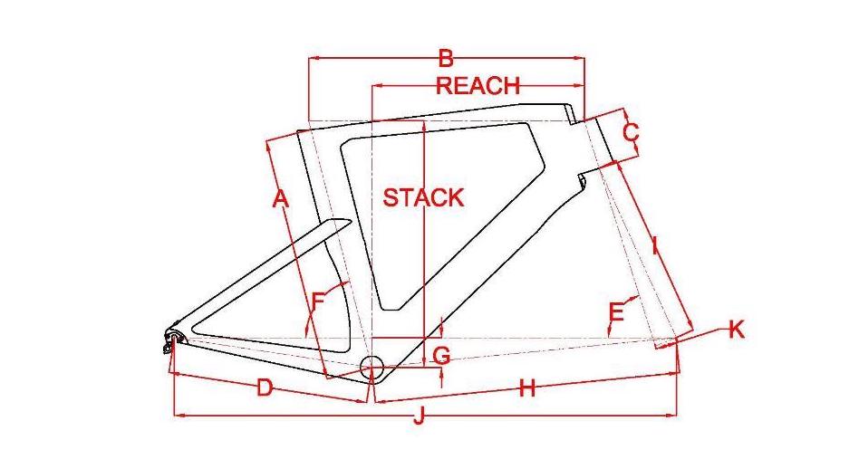 Geometría del cuadro de carbono TT