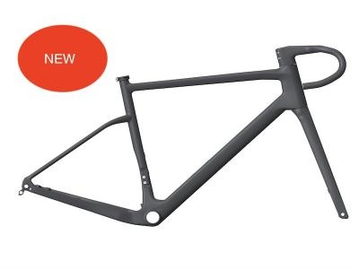 Proveedor de OEM TDC-GR55 2023 Disc Brake Carbon Gravel Bike Frameset with Integrated Handlebar de China